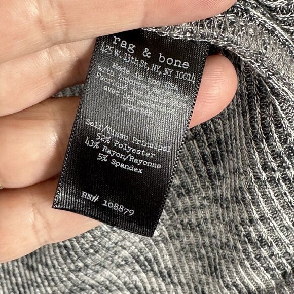 Rag And Bone Knit Top Muscle Tee S Cut Out Drape Back Detail Pullover Casual - Picture 5 of 8